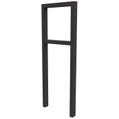 Lean-on hoop made of steel tube | Square tube, 60 x 40 mm | with cross bar | total width: 450 mm | hot-dip galvanized and coated DB 703